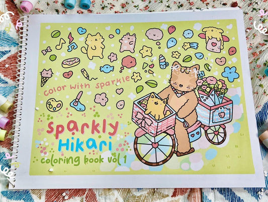 Sparkly Hikari Cute Cats Coloring Book